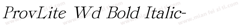 ProvLite Wd Bold Italic字体转换